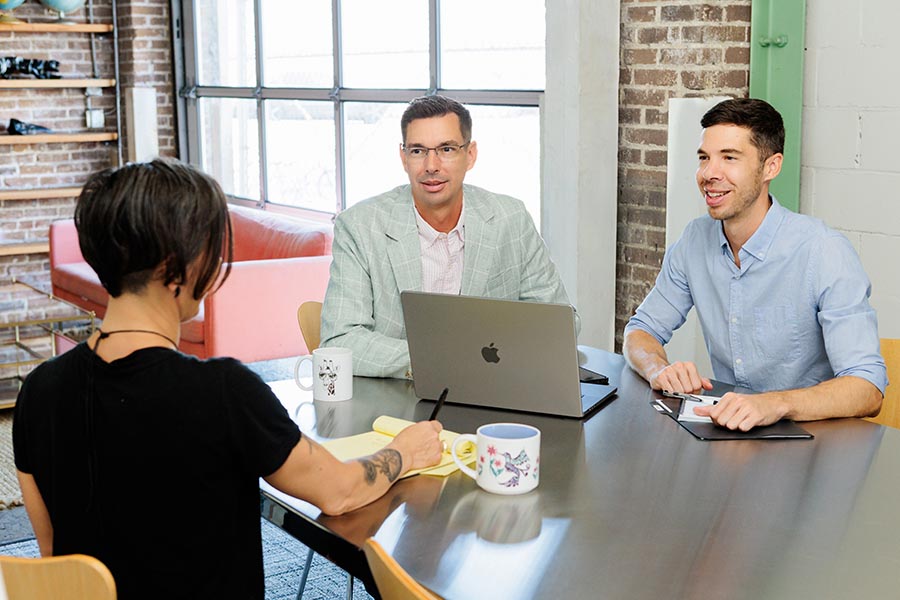 Dan and dave with client